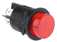 sp6018c1g0000 Molveno Illuminated Push Button Switch, Latching, Panel Mount, 25mm Cutout, DPST, Red LED