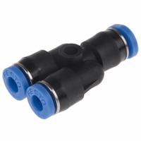 qsmy-4-3 Festo QSMY Series Y Tube-to-Tube Adaptor, Push In 4 mm to Push In 3 mm, Tube-to-Tube Connection Style, 153373
