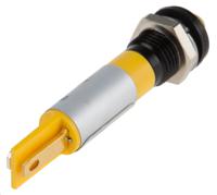 212-468 RS PRO Yellow Panel Mount Indicator, 12V, 8mm Mounting Hole Size, Solder Tab Termination, IP67