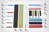 380-03005-shrinkit-321-universal-basic-po-x-mix HellermannTyton Heat Shrink Tubing, Black, Blue, Green/Yellow, Red, White 3mm Sleeve Dia. x 35mm Length 3:1 Ratio,