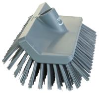 704788 Vikan Medium Bristle Grey Scrubbing Brush, 41mm bristle length, PET bristle material