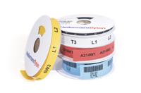 553-32450 HellermannTyton TCGT Heat Shrink Cable Marker, Yellow, Pre-printed "Continuous Tube", 8 → 24mm Cable, for
