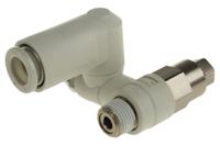asp330f-01-08s SMC ASP Series Threaded Flow Regulator, R 1/8 Male Inlet Port x 8mm Tube Outlet Port