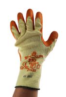 sho310y Showa Yellow Polyester Cotton Fibre Work Gloves, Size 10, Latex Coating