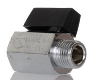 601112228 Norgren Nickel Plated Brass Reduced Bore, 2 Way, Ball Valve, Threaded, G 1/4in, -0.4 → 10bar Operating Pressure