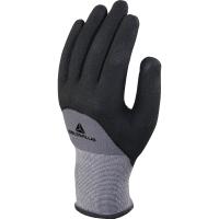 ve729no09 Delta Plus VE729 Black, Grey Polyamide, Spandex Work Gloves, Size 9, Aqua Polymer Coating