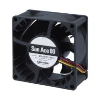 9ra0812g1001 Sanyo Denki Axial Fan, 12 V dc, dc Operation, 2.42m³/min, 9.84W, 820mA Max, 80.5 x 80.5 x 38.5mm