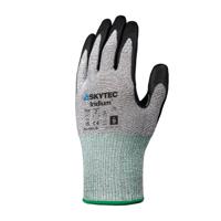 skg00048bd Skytec Eco Iridium Black, Grey High Performance Polyethylene, Polyester Work Gloves, Size S, Nitrile Foam Coating