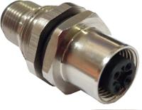205-5988 RS PRO 5 Pole M12 Plug to 5 Pole M12 Socket Adapter