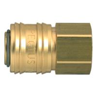 26kaiw13mpn Legris Nickel Plated Brass Female Pneumatic Quick Connect Coupling, BSPP 1/8 in Female 25mm Female Thread