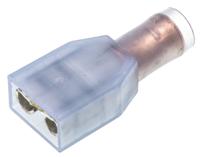 735159 TE Connectivity PIDG FASTON .250 Blue Insulated Female Spade Connector, Receptacle, 6.35 x 0.81mm Tab Size, 1mm² to 2mm²