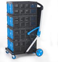 259-5115 RS PRO Foldable Folding Trolley Plastic Platform Trolley, 1000 x 600 x 1070mm, 70kg Load
