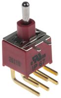 734-6952 RS PRO Toggle Switch, PCB Mount, (On)-Off-(On), DPDT, Through Hole Terminal