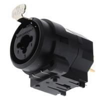 ncj9fi-s Neutrik Panel Mount XLR Connector, Female to Female, 50 V, 6 Way, Gold over Nickel Plating
