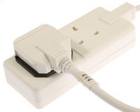 296-3650 RS PRO 4m 2 Socket Type G - British Extension Lead