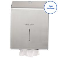 8971 Kimberly Clark Stainless Steel Silver Wall Mounting Paper Towel Dispenser, 118mm x 349mm x 237mm