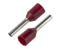 ftr1-8 JST, FTR Insulated Crimp Bootlace Ferrule, 8mm Pin Length, 1.4mm Pin Diameter, 1mm² Wire Size, Red