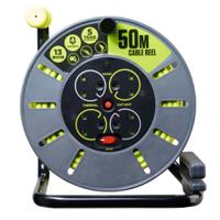 889-2504 RS PRO 50m 4 Socket Type G - British Cable Reel Open Reel, 240 V