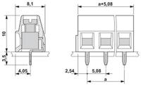 1729131 Phoenix Contact MKDSN 1.5/ 3-5.08 Series PCB Terminal Block, 5.08mm Pitch, Through Hole Mount, 1-Row, Solder Termination