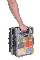 fmst1-72378 Stanley 6 Cell Black, Yellow PC, Adjustable Compartment Box, 35.6cm x 24.5cm x 10.9cm