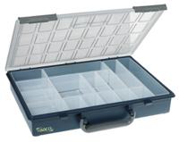 136211 Raaco 15 Cell Blue PP Compartment Box, 57mm x 338mm x 261mm