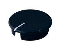 a4120100 OKW Black Potentiometer Knob Round Shaft, A4120100