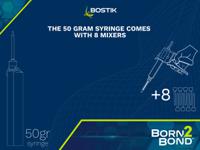 30622962 Bostik Born2Bond Flex 2K Cyanoacrylate 50 g, Transparent