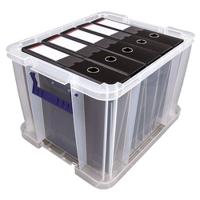 7730801 Fellowes 36L Transparent Polypropylene Medium Storage Box, 31.5cm x 47.5cm x 38cm