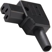 282-5503 RS PRO C15 Left Angle Cable Mount IEC Connector Socket, 10A, 250 V