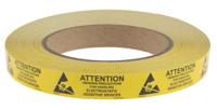 alabel58x2 SCS Black, Yellow Paper ESD Label, Observe Precautions for Handling Electrostatic Sensitive Devices-Text 16 mm x 51mm