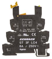 st3flc4 TE Connectivity 5 Pin 24V dc DIN Rail Relay Socket, for use with SNR Series