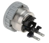124168341124000 Schurter MSM LA 22 Series Illuminated Push Button Switch, Latching, Panel Mount, 22mm Cutout, DPDT, Blue LED, 125/250V