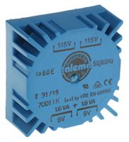70011k Nuvotem Talema 115 V ac, 230 V ac, 2 x 9V ac Toroidal Transformer, 3.2VA 2 Output