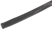 06240007010 SES Sterling Expandable Braided PET Black Cable Sleeve, 12mm Diameter, 50m Length