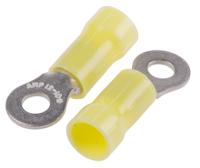 34853 TE Connectivity, PLASTI-GRIP Insulated Crimp Ring Terminal, M4 Stud Size, 2.6mm² to 6.6mm² Wire Size, Yellow