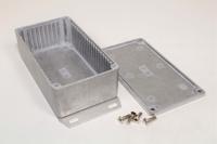 1590nf Hammond 1590-RIBBED Series Die Cast Aluminium Alloy Enclosure, IP54, Flanged, 121 x 66 x 36mm