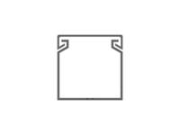 1set411013r0000 PVC Cable Trunking Accessory, 40 x 40mm