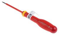 at2x75ve Facom Slotted Insulated Screwdriver, 2 mm Tip, 75 mm Blade, VDE/1000V, 170 mm Overall