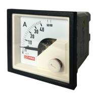 186-2428 RS PRO Analogue Panel Ammeter 80 (Input)A AC, 45mm x 45mm, 1 % Moving Iron