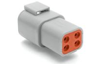 atp04-4p Amphenol Industrial, ATP Automotive Connector Socket Grey Cable Mount 4 Way, Crimp Termination ATP04-4P