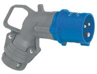 0-520-62 Legrand, HYPRA IP44 Blue Cable Mount 2P + E Right Angle Industrial Power Plug, Rated At 16A, 230 V