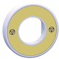 zby9w2b140 Schneider Electric Illuminated Unmarked Legend Ring for Use with Emergency Stop Mushroom Head Push-Button, EN ISO 13850