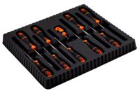 b219010 Bahco B219.010 Phillips; Pozidriv; Slotted; Square Screwdriver Set, 10-Piece