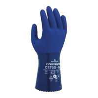 shocs7002 Showa CS700 Blue Polyester Polyester Chemical Resistant Gloves, Size M, Nitrile Coating