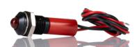249-4331 RS PRO Red Panel Mount Indicator, 2V dc, 8mm Mounting Hole Size, Lead Wires Termination, IP67