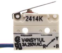 v4nsy1ul Saia-Burgess Short Lever Micro Switch, Pre-wired Terminal, 3 A @ 250 V ac, SPDT, IP67