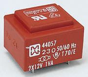44055 Myrra 6V ac 2 Output Through Hole PCB Transformer, 1VA