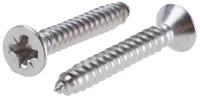 180-651 RS PRO Plain Stainless Steel Countersunk Head Self Tapping Screw, N°6 x 1in Long 25mm Long