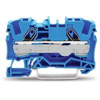 2006-1204 WAGO  TOPJOB S, 2006 Series Blue, 6mm², Single-Level, Push-In Cage Clamp Termination, ATEX, IECEx