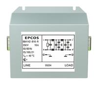 b84142b0016r000 EPCOS, B84142B*R000 16A 250 V ac/dc 60Hz, Screw Mount EMC Filter, Terminal Block, Single Phase